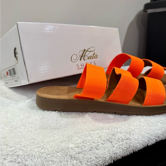 Mata Bright Orange Sandals - Picture 6 of 7